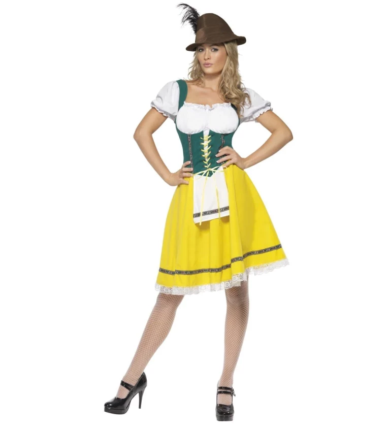 Žlutý bavorský kostým - pro ženy