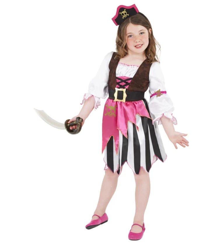 Kostým Růžové pirátky - pro děti