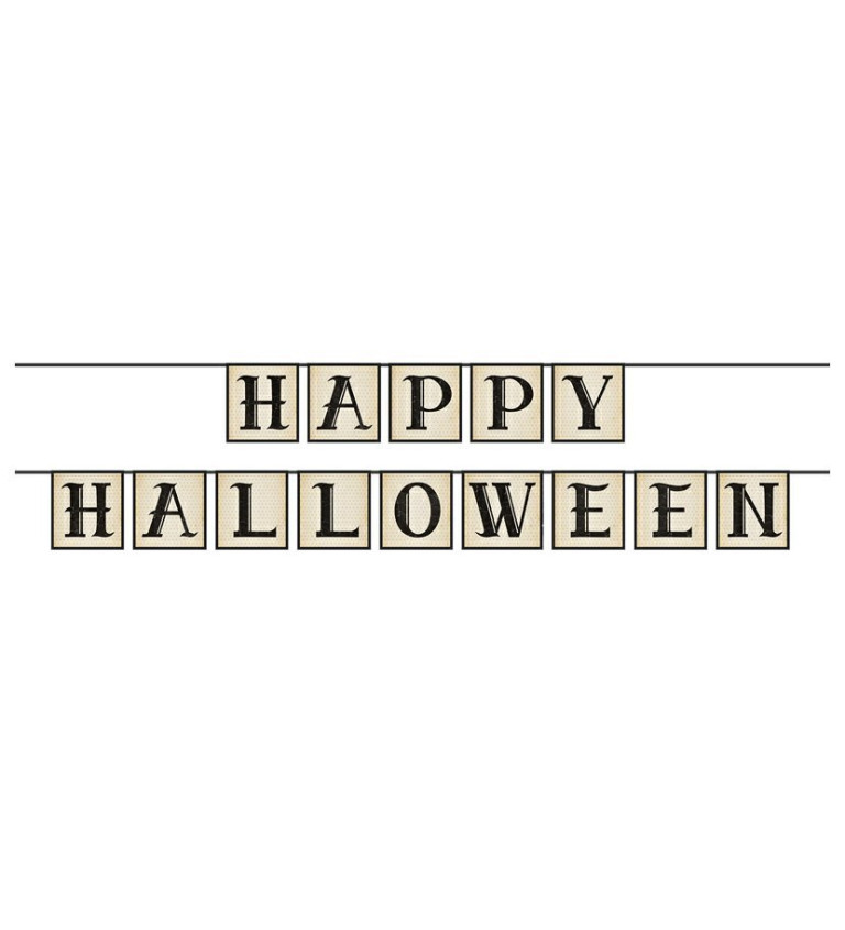 Banner - nápis Happy Halloween