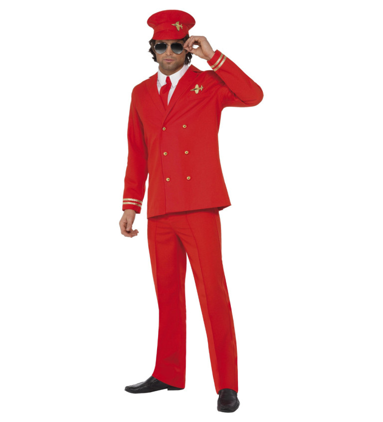Kostým Pilota - červený