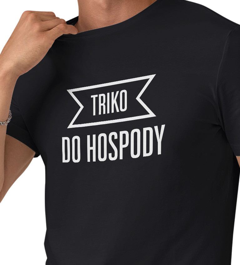 Pánské triko černé - Triko do hospody