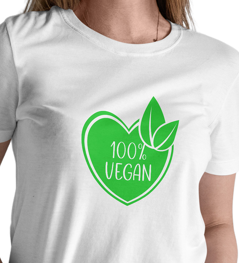 Dámské triko bílé - 100% vegan