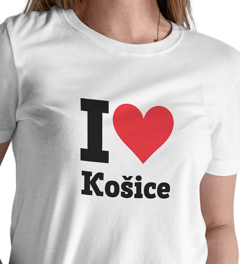 Dámské triko - I love Košice