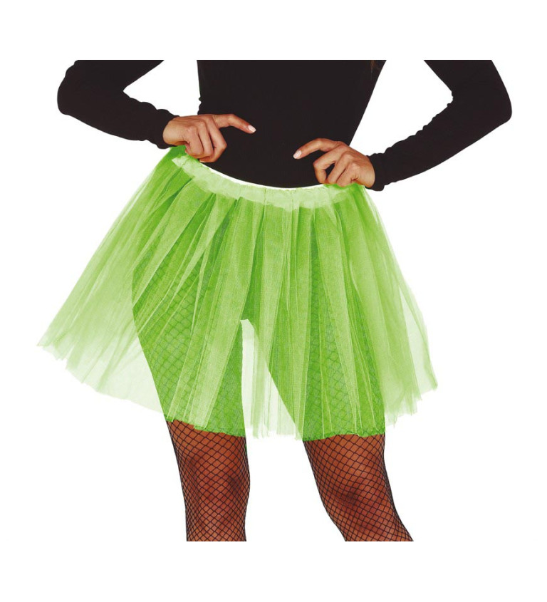 Světle zelená tutu sukně 40 cm