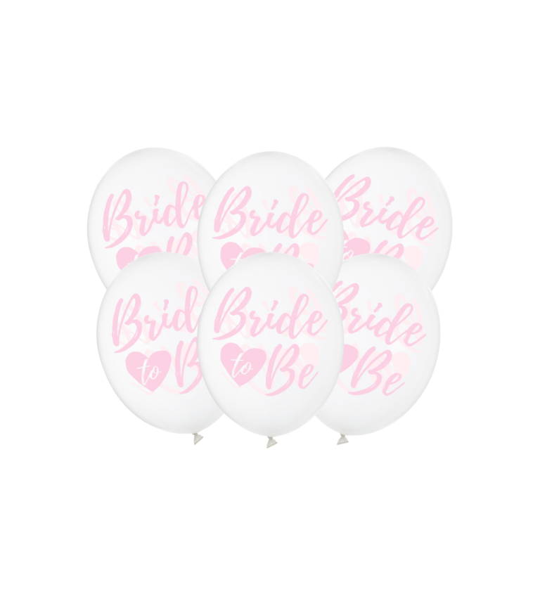 Balónky Bride to be - růžový nápis